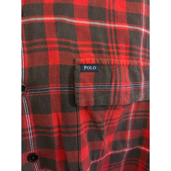 Vintage Polo Ralph Lauren Buffalo Plaid Long Sleeve Shirt. Size Large - Picture 5 of 10